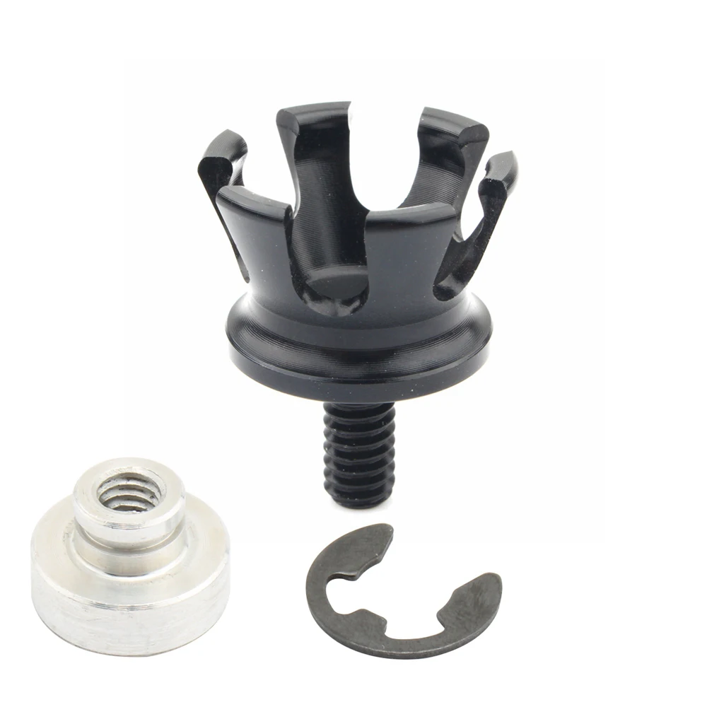 Motorcycle Imperial Crown Style Seat Bolt Tab Screw Nuts Mount Knob Cover for Harley Sportster Dyna Fatboy Road King Softail