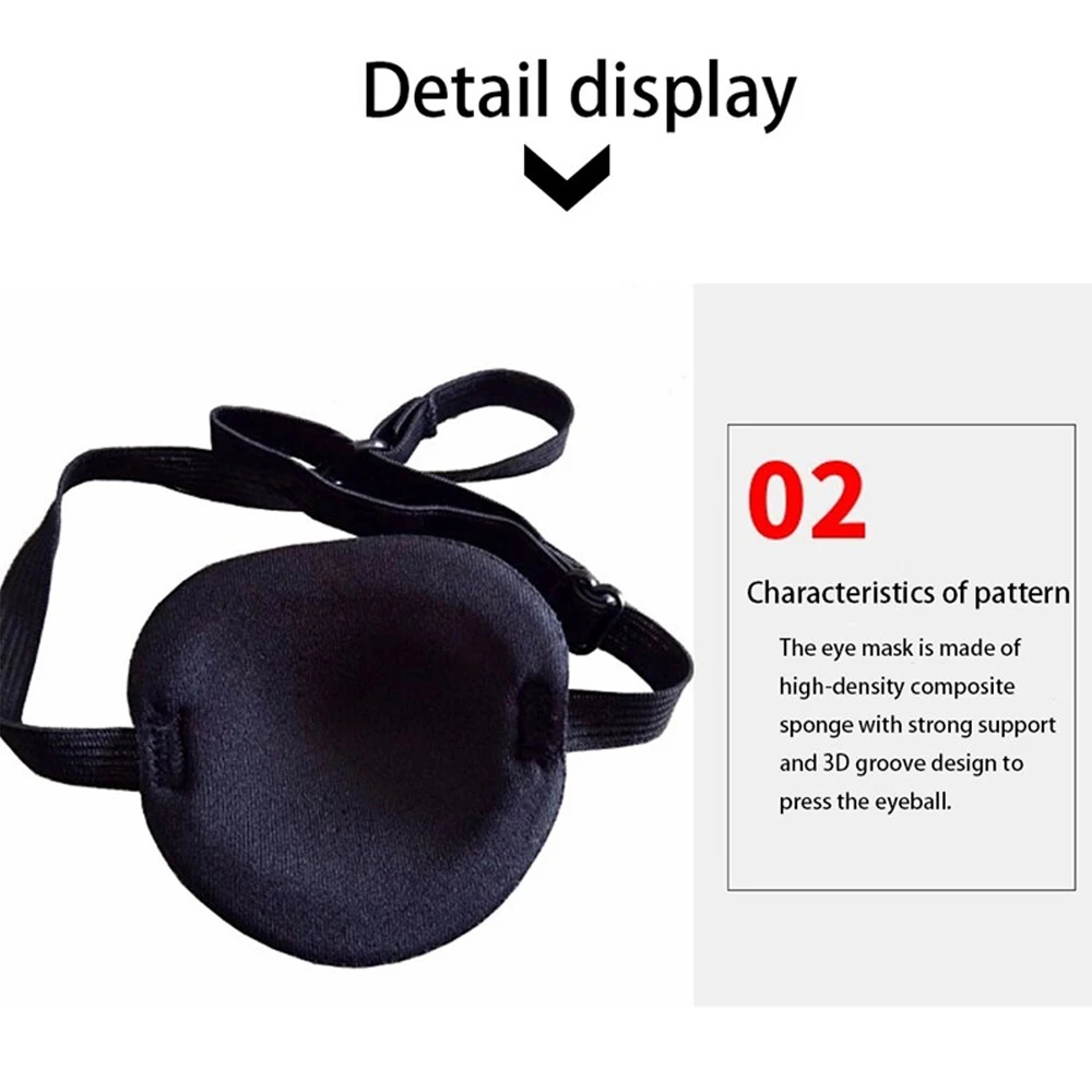 1Pcs Eye Patch Single Eye Mask Various Elastic Eye Patch Strabismus Adjustable Eye Patch Lazy Eye Patches with Buckle Adult Kid