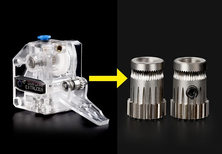 Dual Drive Gear Extruder Kit Cloned Btech Use for Prusa I3 3D Printer Gear Mini Bowden Extrusion Ender 3 CR10/10S PRO