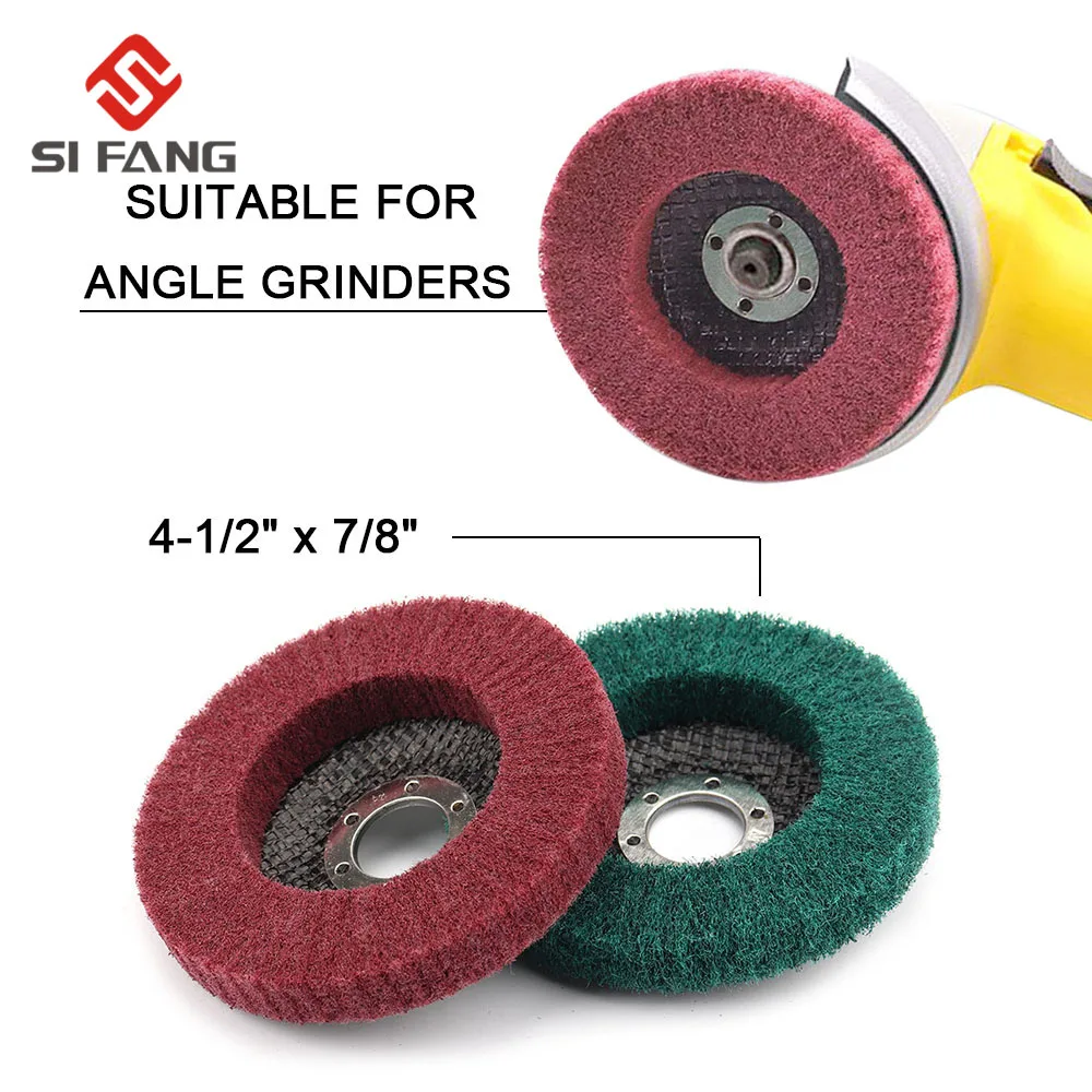 125mm Nylon Fiber Flap Polishing Wheel Non-woven Grinding Disc For Angle Grinder For Metal Buffing 120/180/240/320 Grit