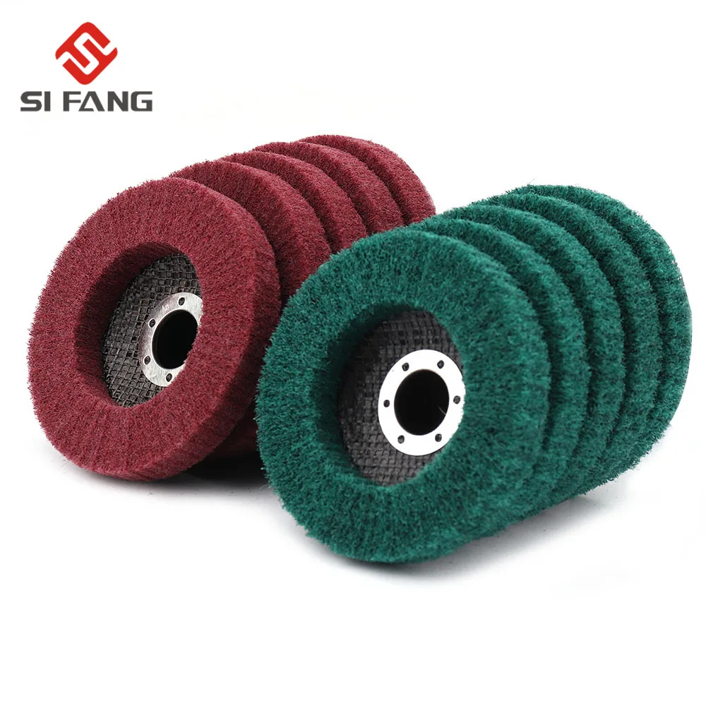 125mm Nylon Fiber Flap Polishing Wheel Non-woven Grinding Disc For Angle Grinder For Metal Buffing 120/180/240/320 Grit