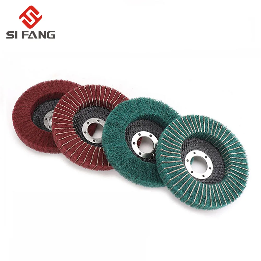 125mm Nylon Fiber Flap Polishing Wheel Non-woven Grinding Disc For Angle Grinder For Metal Buffing 120/180/240/320 Grit