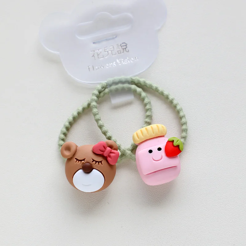 2PCS New Cute Cartoon Sunflower Bee Princess Headwear Kids Elastic Hair Bands Children Ropes Girls Accessories Baby Headdress