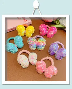 2PCS New Cute Cartoon Sunflower Bee Princess Headwear Kids Elastic Hair Bands Children Ropes Girls Accessories Baby Headdress