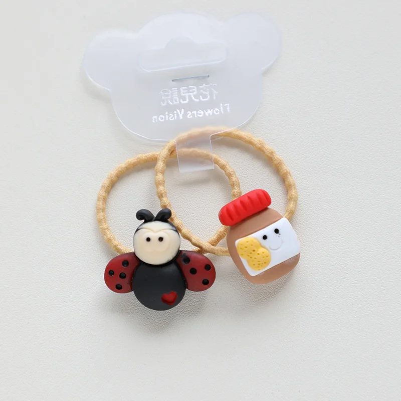 2PCS New Cute Cartoon Sunflower Bee Princess Headwear Kids Elastic Hair Bands Children Ropes Girls Accessories Baby Headdress