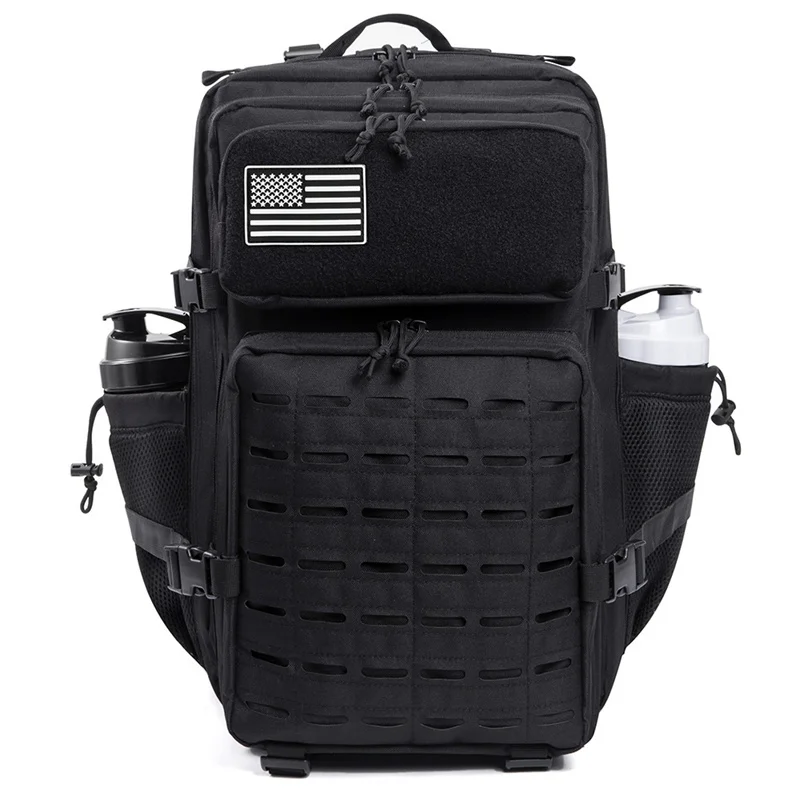 45L Tactical Backpack Survival Bag Hunting MOLLE Backpack GYM For Men EDC Outdoor Hiking Rucksack With Bottle Holder