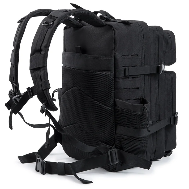 45L Tactical Backpack Survival Bag Hunting MOLLE Backpack GYM For Men EDC Outdoor Hiking Rucksack With Bottle Holder