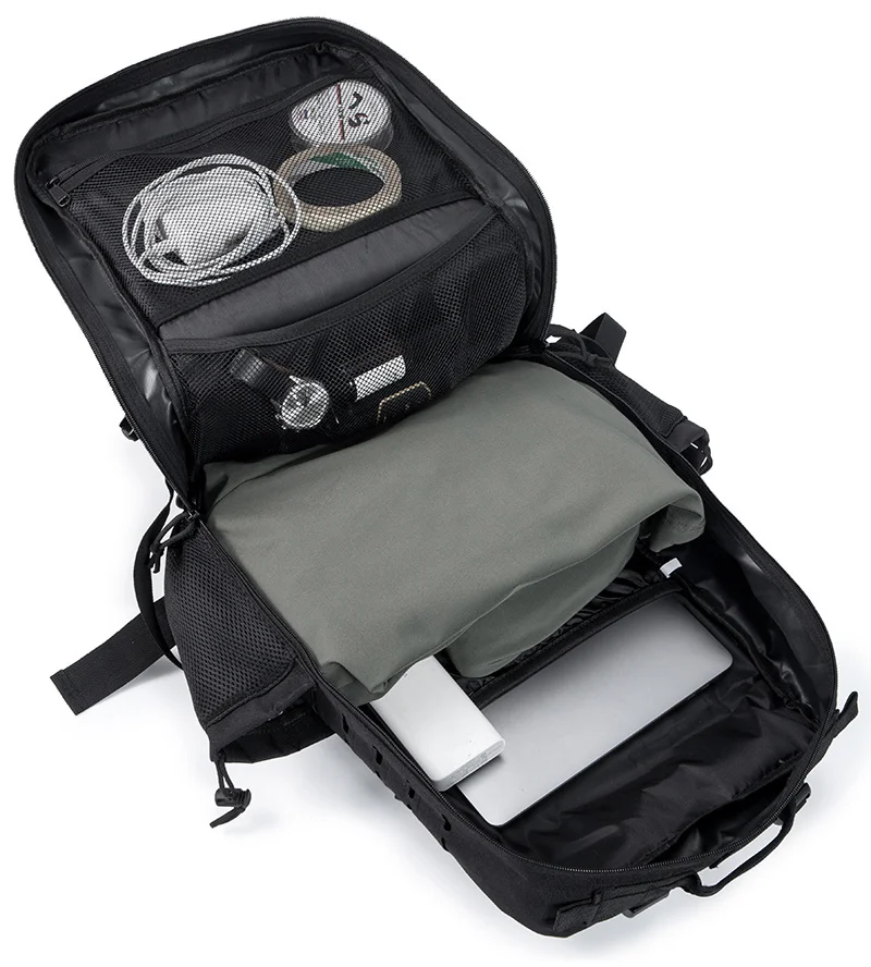 45L Tactical Backpack Survival Bag Hunting MOLLE Backpack GYM For Men EDC Outdoor Hiking Rucksack With Bottle Holder