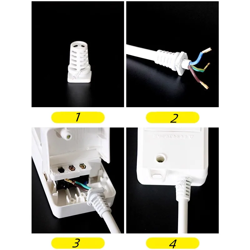 10pcs Cable Gland Connector Rubber Strain Relief Cord Boot Protector 4.6/5.2/6mm Wire Cable Sleeve Cellphone Charger Power Tool