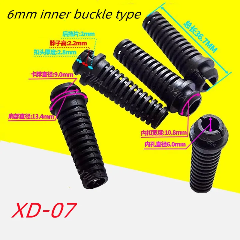 10pcs Cable Gland Connector Rubber Strain Relief Cord Boot Protector 4.6/5.2/6mm Wire Cable Sleeve Cellphone Charger Power Tool