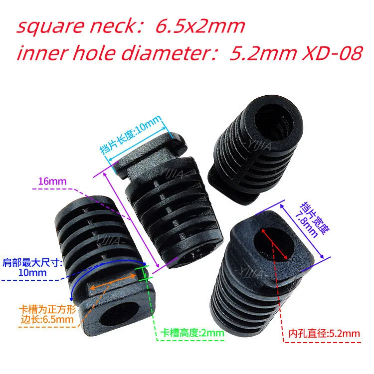 10pcs Cable Gland Connector Rubber Strain Relief Cord Boot Protector 4.6/5.2/6mm Wire Cable Sleeve Cellphone Charger Power Tool