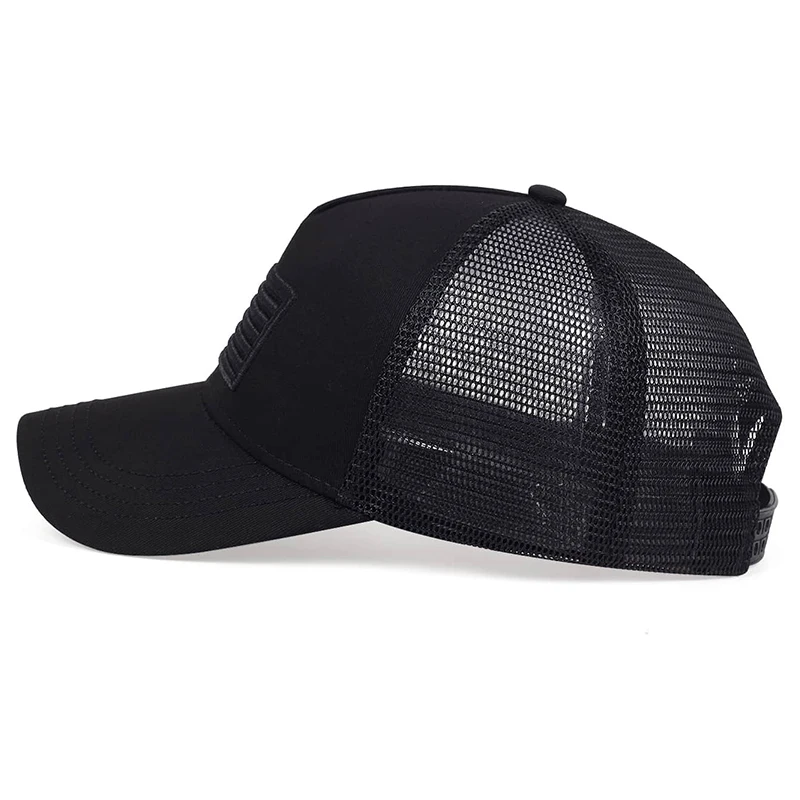 Fashion American Flag Embroidery Baseball Net Caps Spring and Summer Outdoor Adjustable Casual Hats Sunscreen Hat