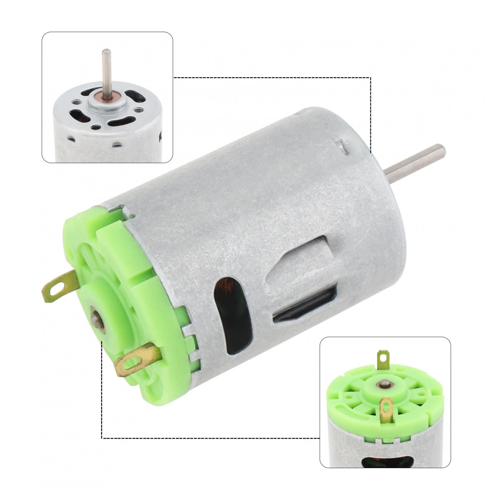 380 DC Motor DC 6-24V 6000-24000RPM High Speed Hobby Toy R380 Micro Motors for Hair Dryer DIY Toy Fan Engine Small Appliance