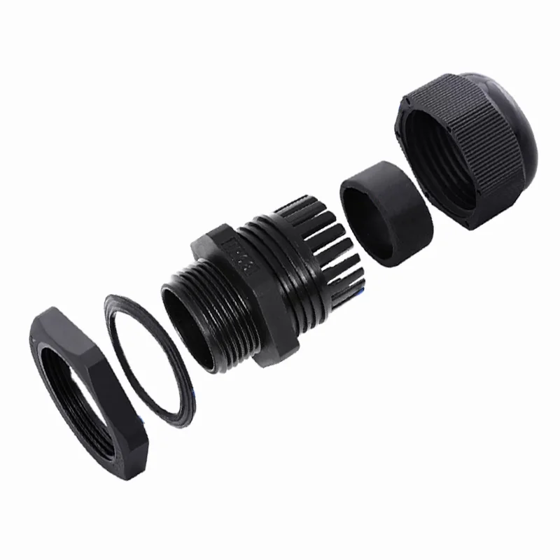 10PCs Waterproof Cable Gland Black Plastic Seal Joint Nylon M8 M10 M12 M16 M20 M25 M32 IP68 White Cable Fixing Nylon Connector