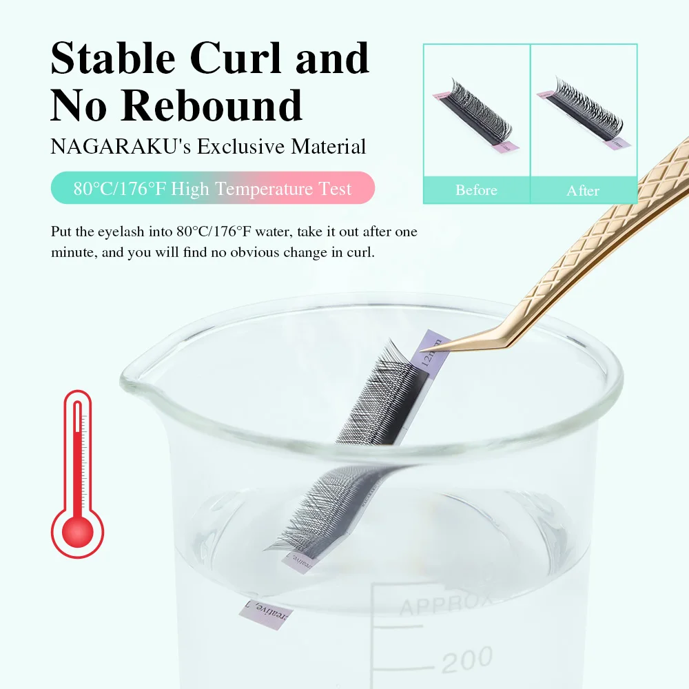 NAGARAKU YY Shape Double/Three Split Tips Triple Top Interlaced Root Eyelash Extensions Eyelashes