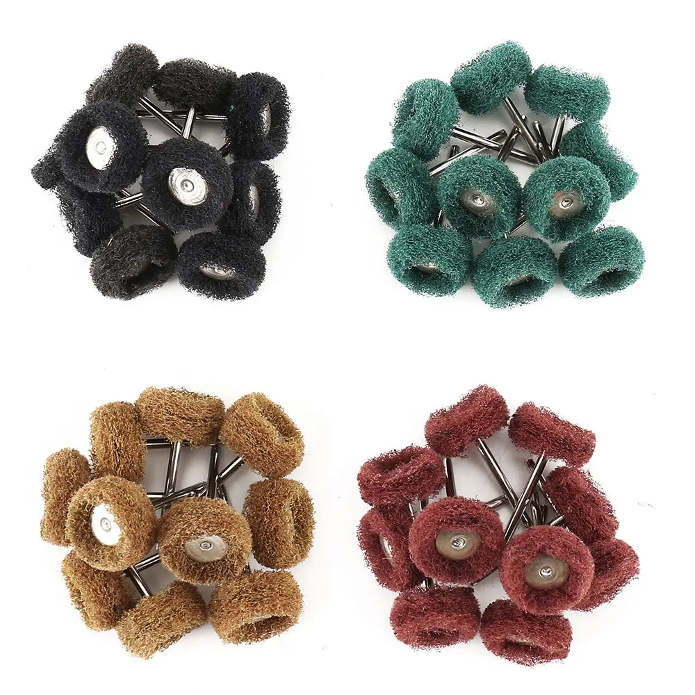 1 Pack Nylon Mini Drill Abrasive Brush 2.35mm 3mm Shank Buffing Polishing Wheel Rust Remover for Dremel Rotary Tool Accessories
