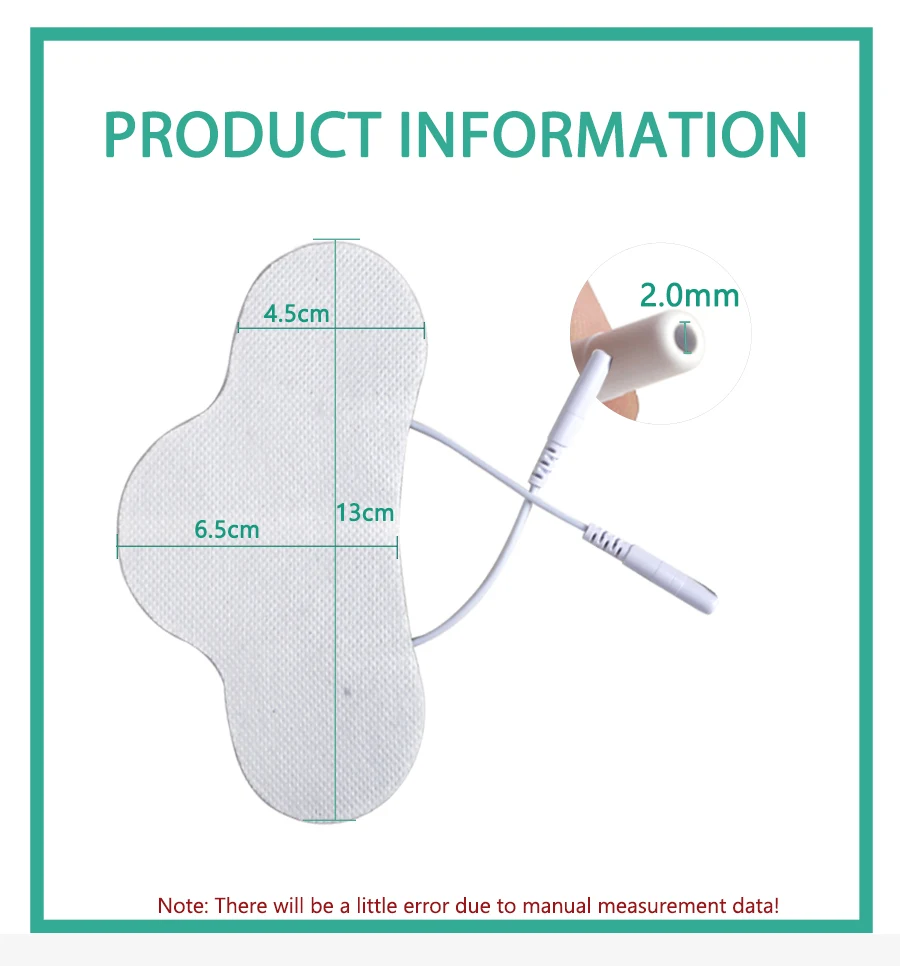 Nerve Muscle Stimulator Silicone Gel EMS Electrode Pads NeckNon-Woven Patch Self-Adhesive Acupuncture Physiotherapy TENS Pads