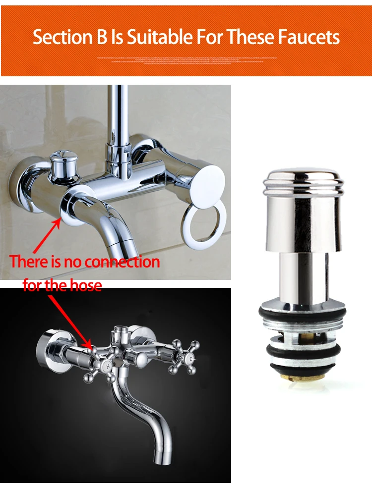 Water Leakage Repair Part Shower Faucet Lower Outlet Water Separator Bathtub Tap Pull Rod Diverter Valve Shower Column Switch