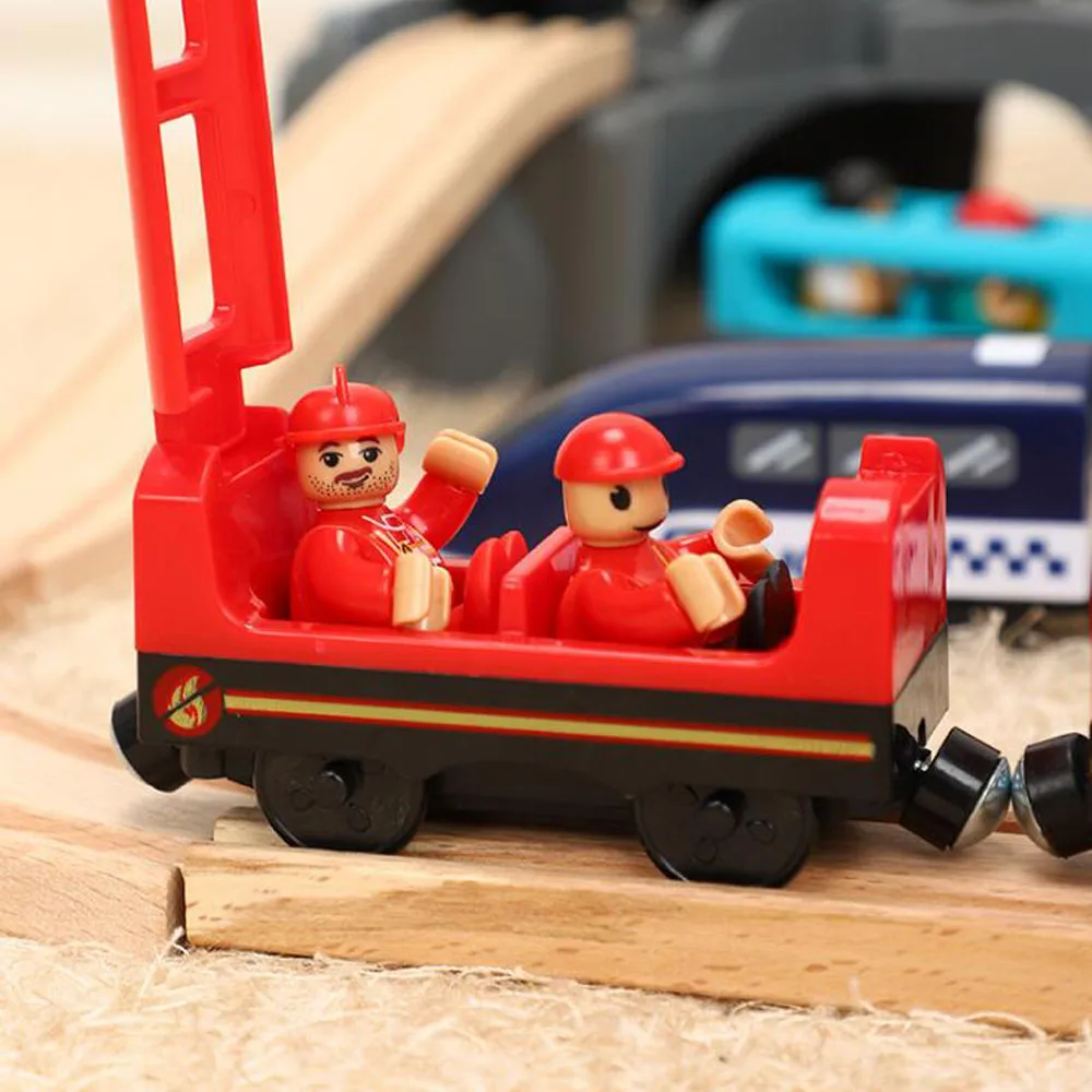 New Wooden Railway Electric Train Set Toys Model Train Fit Wood Car Tracks Birthday Christmas Gift For Childrens