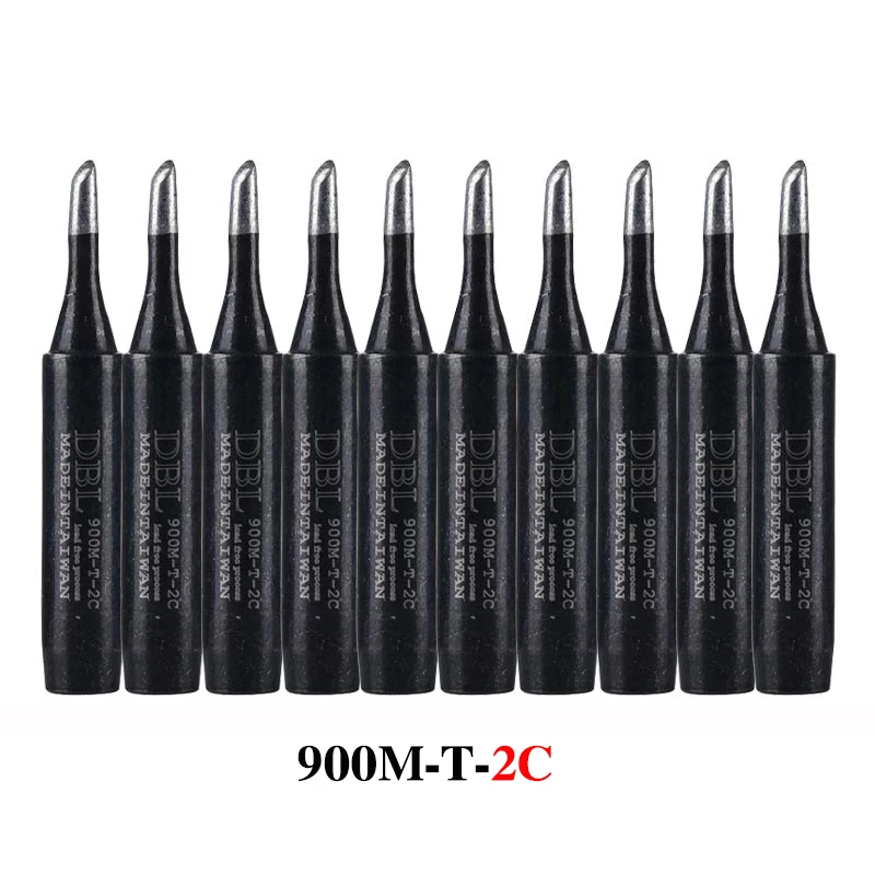 10PCS/Lot Lead-Free Soldering Iron Tip 900M-T-K/SK/I/IS/B/1C/2C/3C/4C/0.8D/1.2D/1.6D/2.4D/3.2D/SB For 936 937 Soldering Station