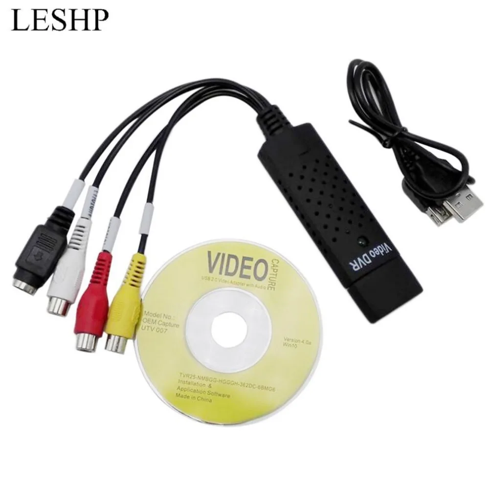 USB 2.0 Video Capture Card Audio Video TV DVD VHS DVR Capture Card USB Video Capture Device Support Win10