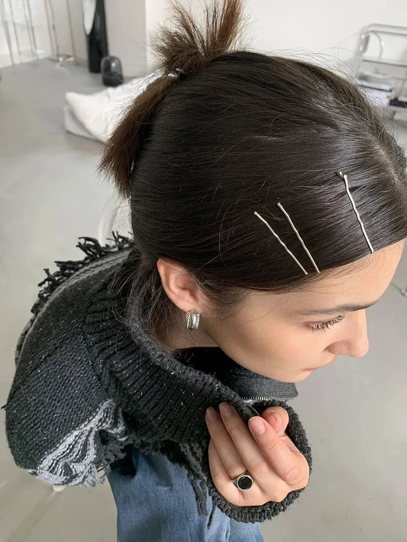 50/100/150PC Black Hairpins For Women Hair Clip Lady Bobby Pins Invisible Wave Hairgrip Barrette Hairclip Hair Clips Accessories