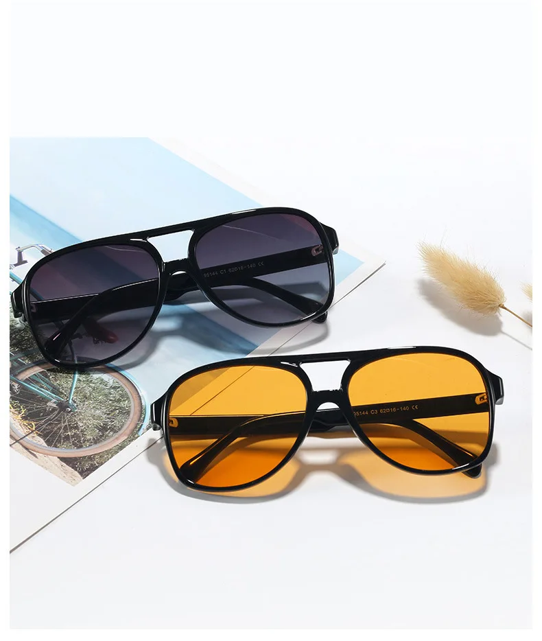STORY Fashion Vintage Fashion Orange Pilot Sunglasses Women Men Brand Designer Retro Tortoise Aviation Sun Glasses UV400 S40032N