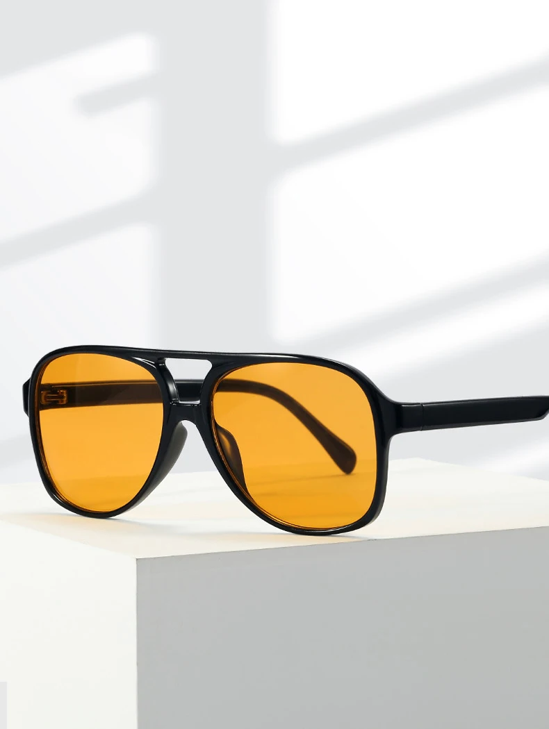 STORY Fashion Vintage Fashion Orange Pilot Sunglasses Women Men Brand Designer Retro Tortoise Aviation Sun Glasses UV400 S40032N