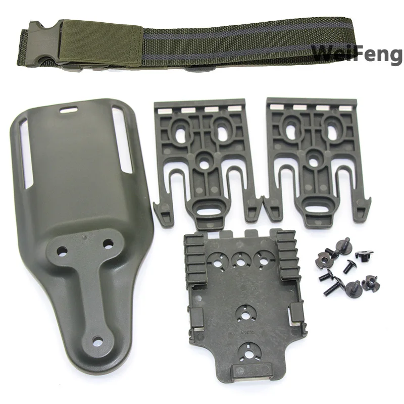 Hunting Quick Locking System Kit Drop Thigh Strap Band with QLS 19 22 Gun Holster for GL 17/USP/Betta M9 Belt Platfrom