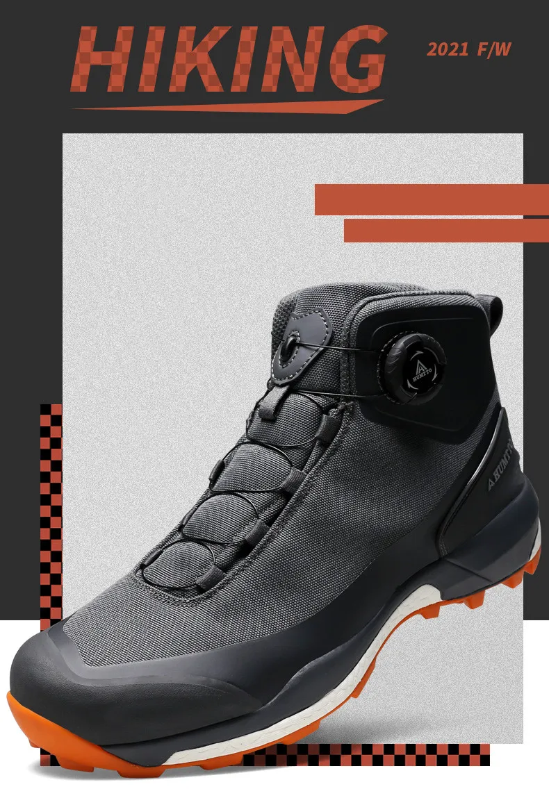 HUMTTO Waterproof Hiking Shoes Mountain Trekking Boots Black Camping Sneakers for Men Safety Climbing Sport Tactical Mens Shoes
