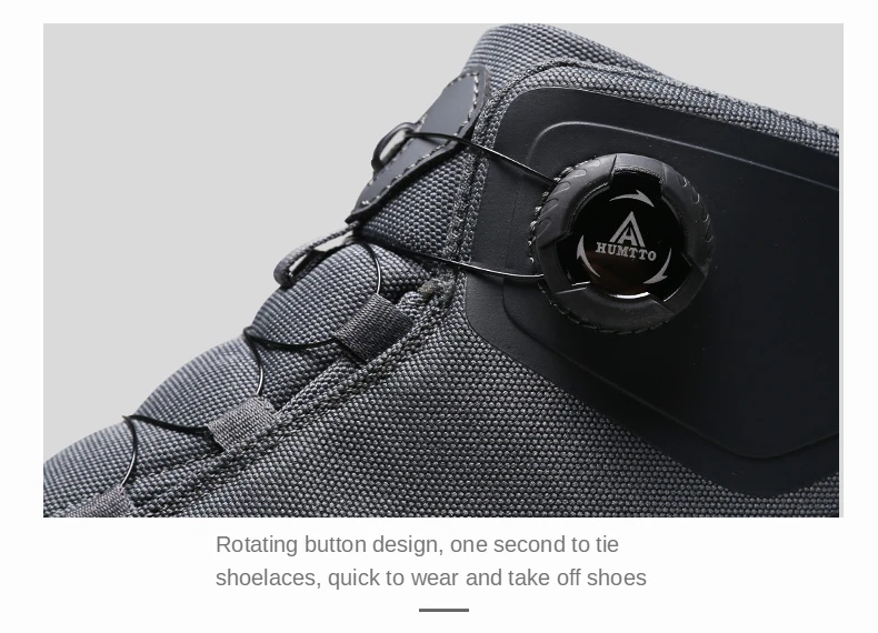 HUMTTO Waterproof Hiking Shoes Mountain Trekking Boots Black Camping Sneakers for Men Safety Climbing Sport Tactical Mens Shoes
