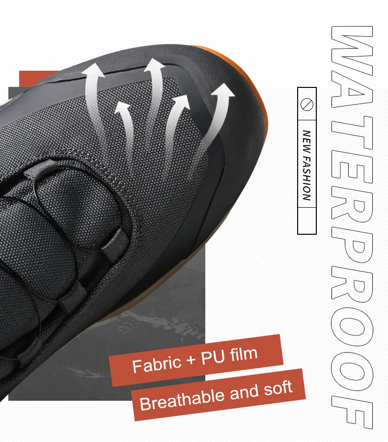 HUMTTO Waterproof Hiking Shoes Mountain Trekking Boots Black Camping Sneakers for Men Safety Climbing Sport Tactical Mens Shoes