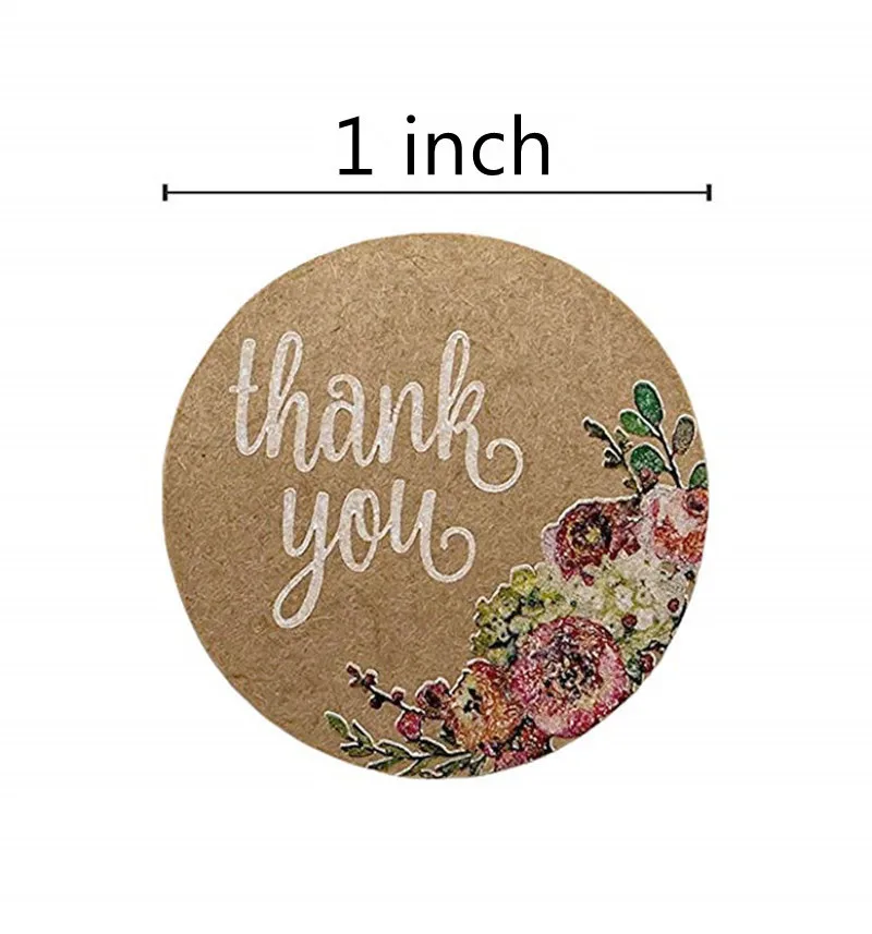 100-500pcs Multiple Styles Kraft Gracias Spanish Thank You Labels Stickers Handmade Scrapbooking Stationery Sticker