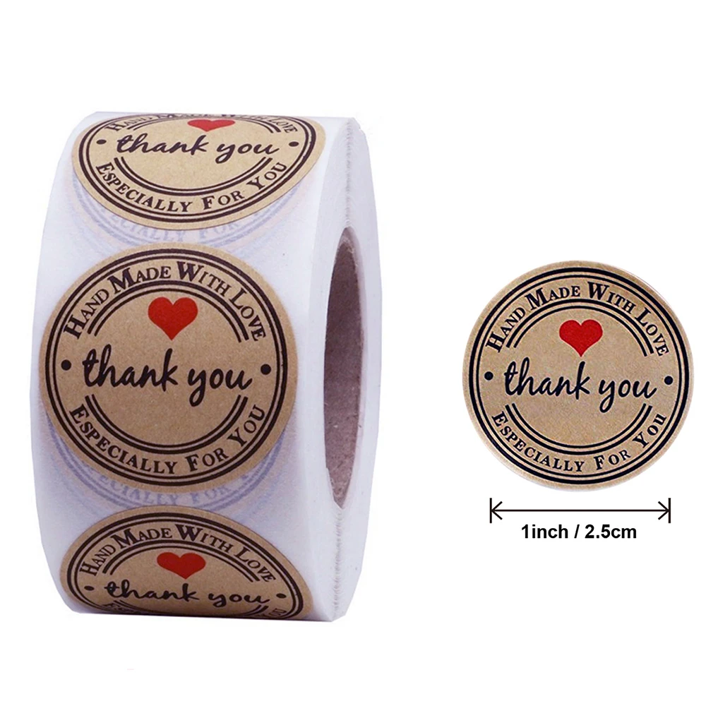 100-500pcs Multiple Styles Kraft Gracias Spanish Thank You Labels Stickers Handmade Scrapbooking Stationery Sticker