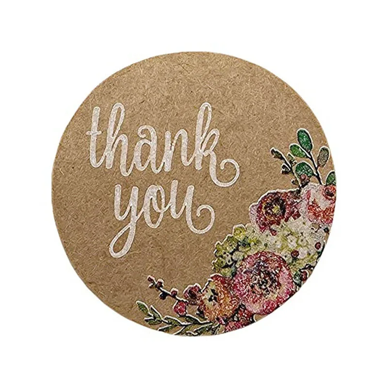100-500pcs Multiple Styles Kraft Gracias Spanish Thank You Labels Stickers Handmade Scrapbooking Stationery Sticker