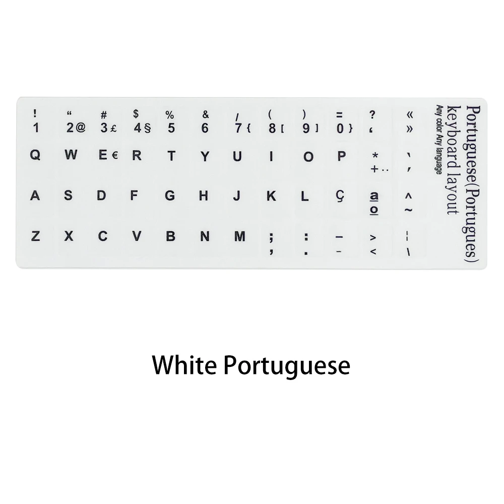 Russian French English Arabic Spanish Portuguese Hebrew Keyboard Stickers Letter Alphabet Layout Sticker For Laptop Desktop PC