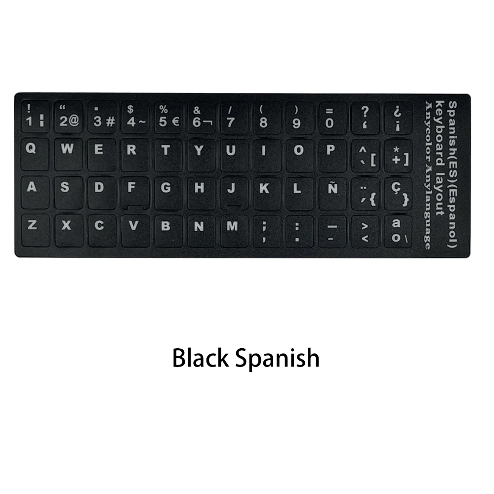 Russian French English Arabic Spanish Portuguese Hebrew Keyboard Stickers Letter Alphabet Layout Sticker For Laptop Desktop PC