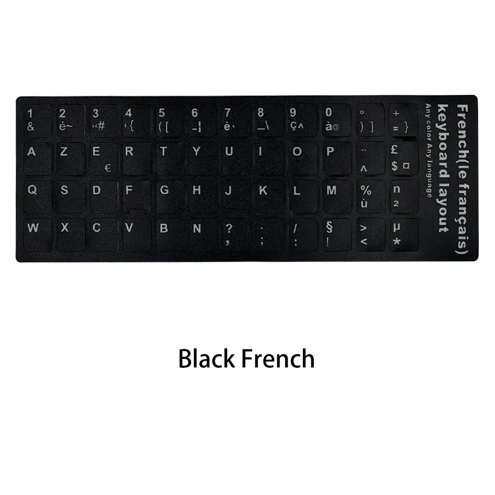 Russian French English Arabic Spanish Portuguese Hebrew Keyboard Stickers Letter Alphabet Layout Sticker For Laptop Desktop PC