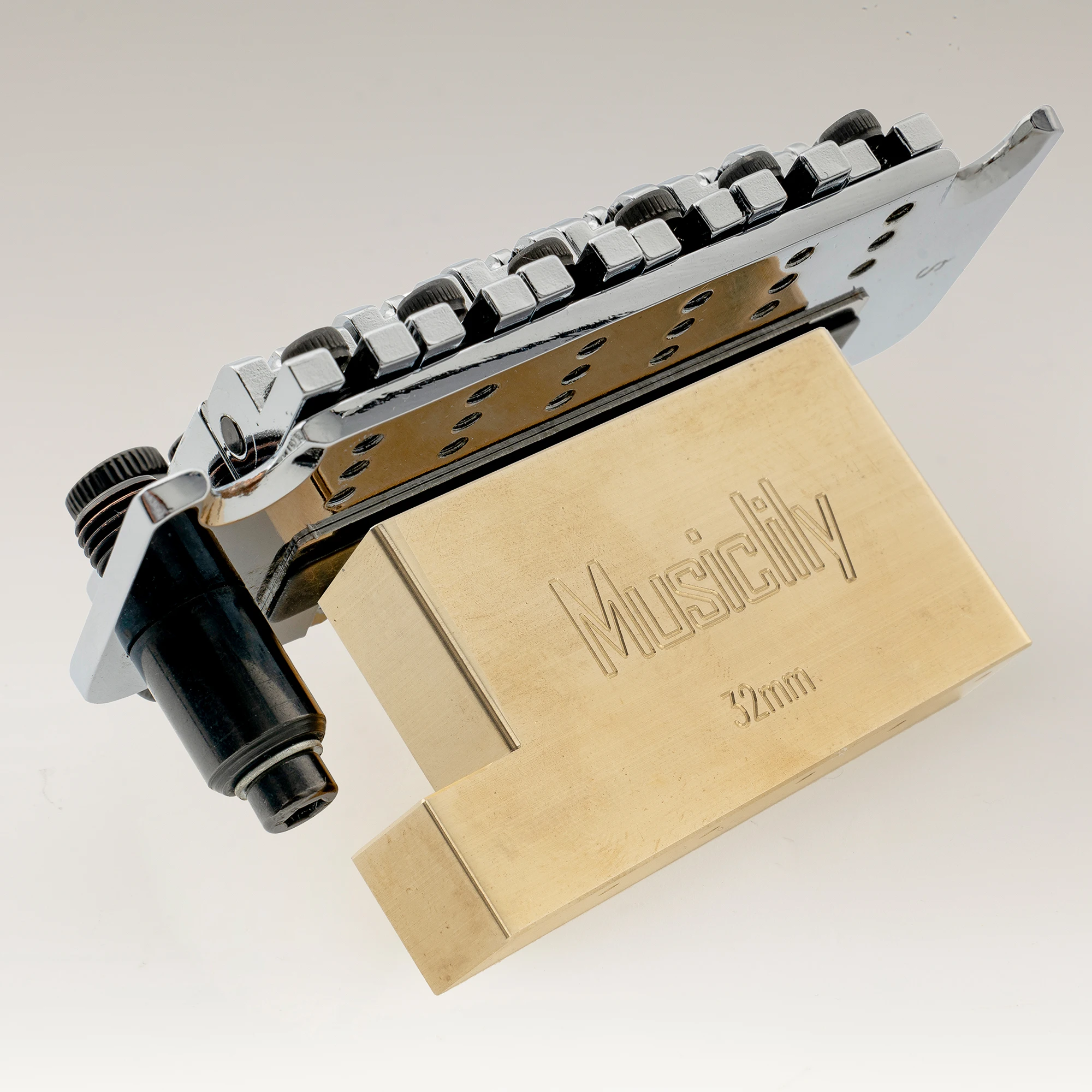 Musiclily Ultra Full Solid Brass/Steel L Shaped Tremolo Block for Electric Guitar Floyd Rose Locking Tremolo Bridge