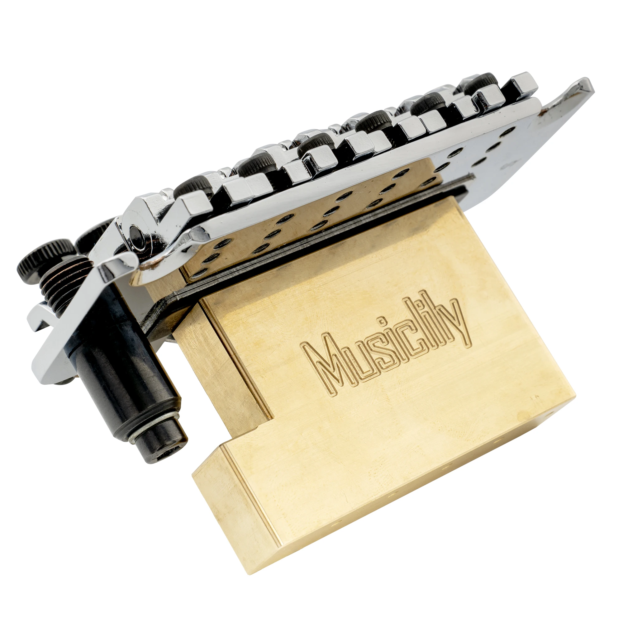 Musiclily Ultra Full Solid Brass/Steel L Shaped Tremolo Block for Electric Guitar Floyd Rose Locking Tremolo Bridge