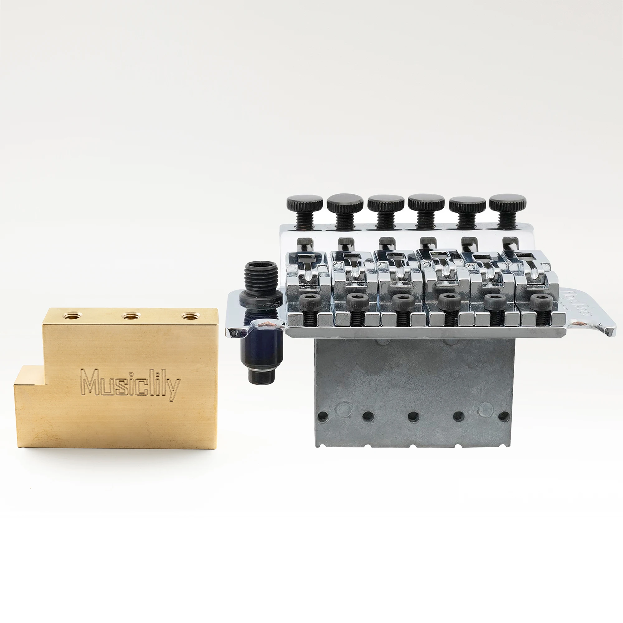 Musiclily Ultra Full Solid Brass/Steel L Shaped Tremolo Block for Electric Guitar Floyd Rose Locking Tremolo Bridge