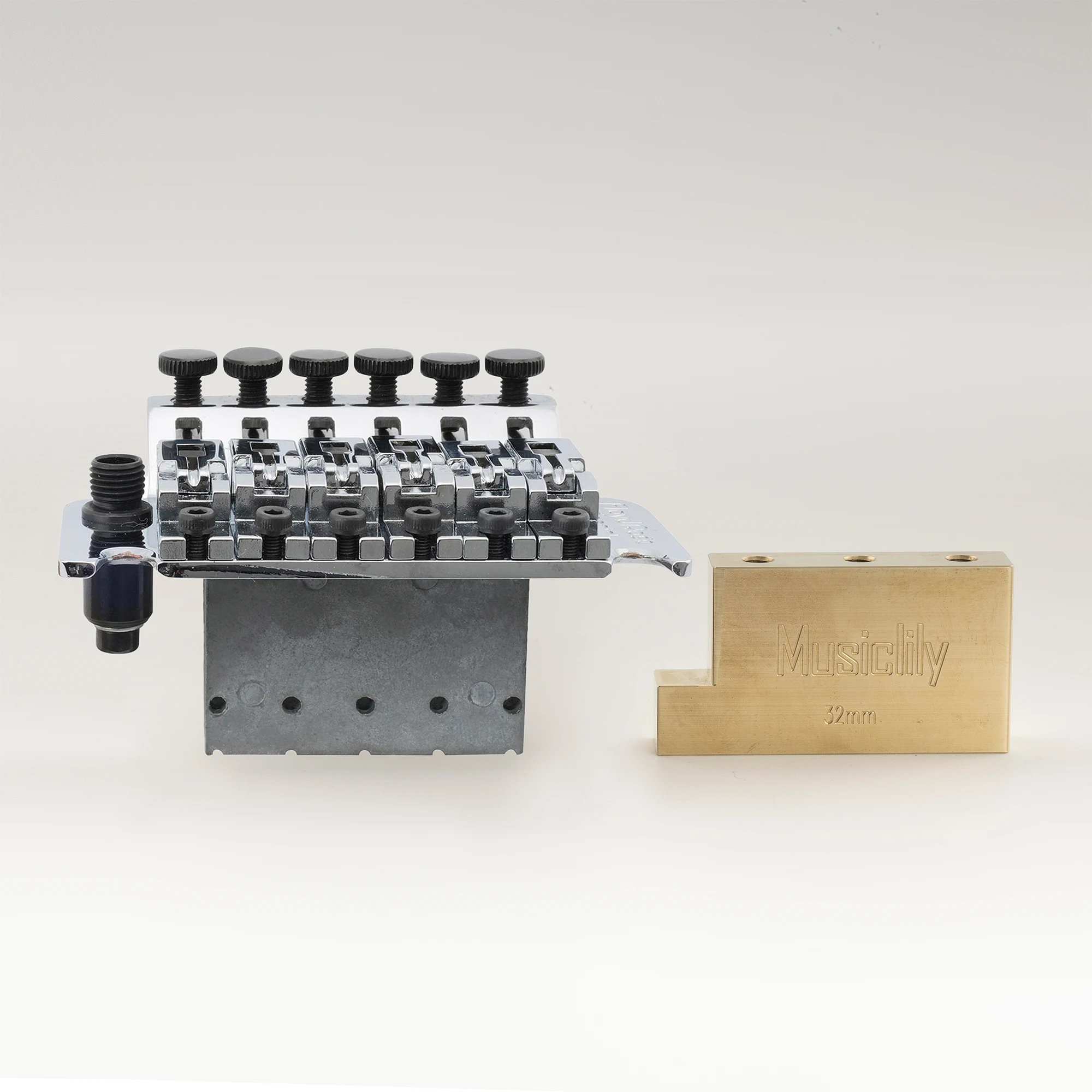 Musiclily Ultra Full Solid Brass/Steel L Shaped Tremolo Block for Electric Guitar Floyd Rose Locking Tremolo Bridge