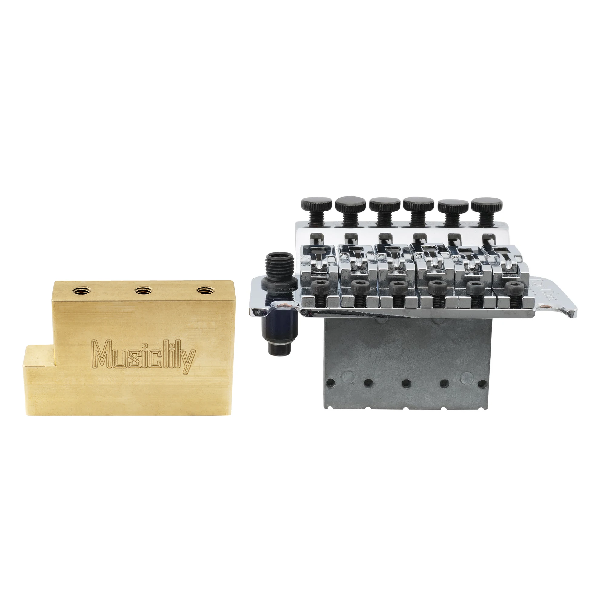 Musiclily Ultra Full Solid Brass/Steel L Shaped Tremolo Block for Electric Guitar Floyd Rose Locking Tremolo Bridge
