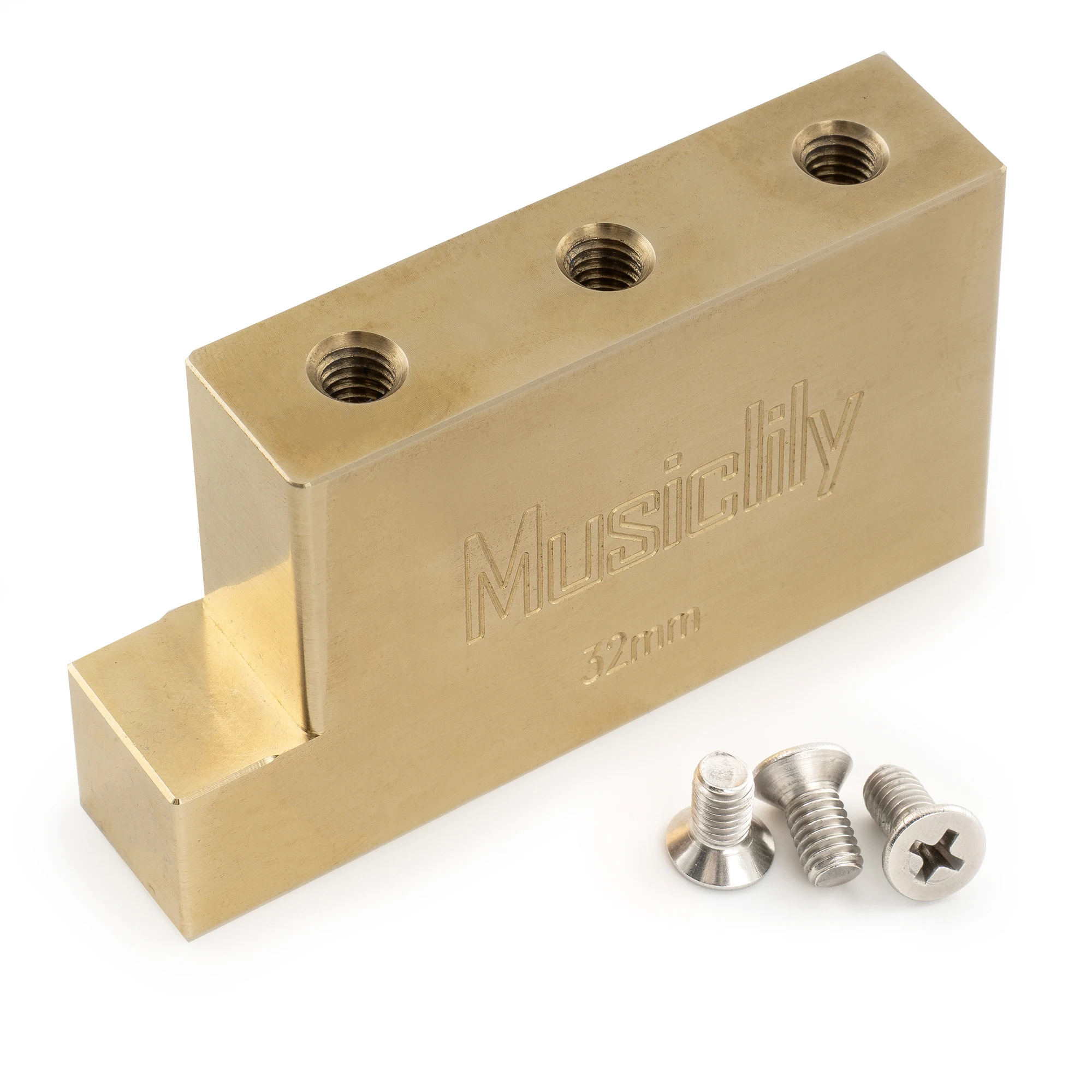 Musiclily Ultra Full Solid Brass/Steel L Shaped Tremolo Block for Electric Guitar Floyd Rose Locking Tremolo Bridge