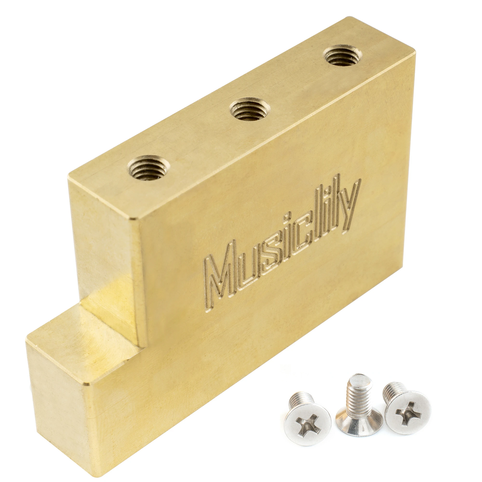 Musiclily Ultra Full Solid Brass/Steel L Shaped Tremolo Block for Electric Guitar Floyd Rose Locking Tremolo Bridge