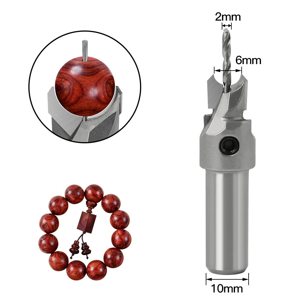 Fozhu Cutter Tungsten Steel Fozhu Router Bit Fozhu Small Hole Round Bead Cutter Wood Bead Hand String Tool Fota Cutter Drill