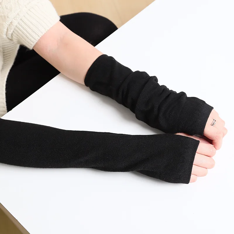 Anime Gloves Cosplay Darkly Ninja Mitten Oversleeve Man Women Fashion Sun Block Keep Warm Cuff Lolita Fingerless Arm Warmers