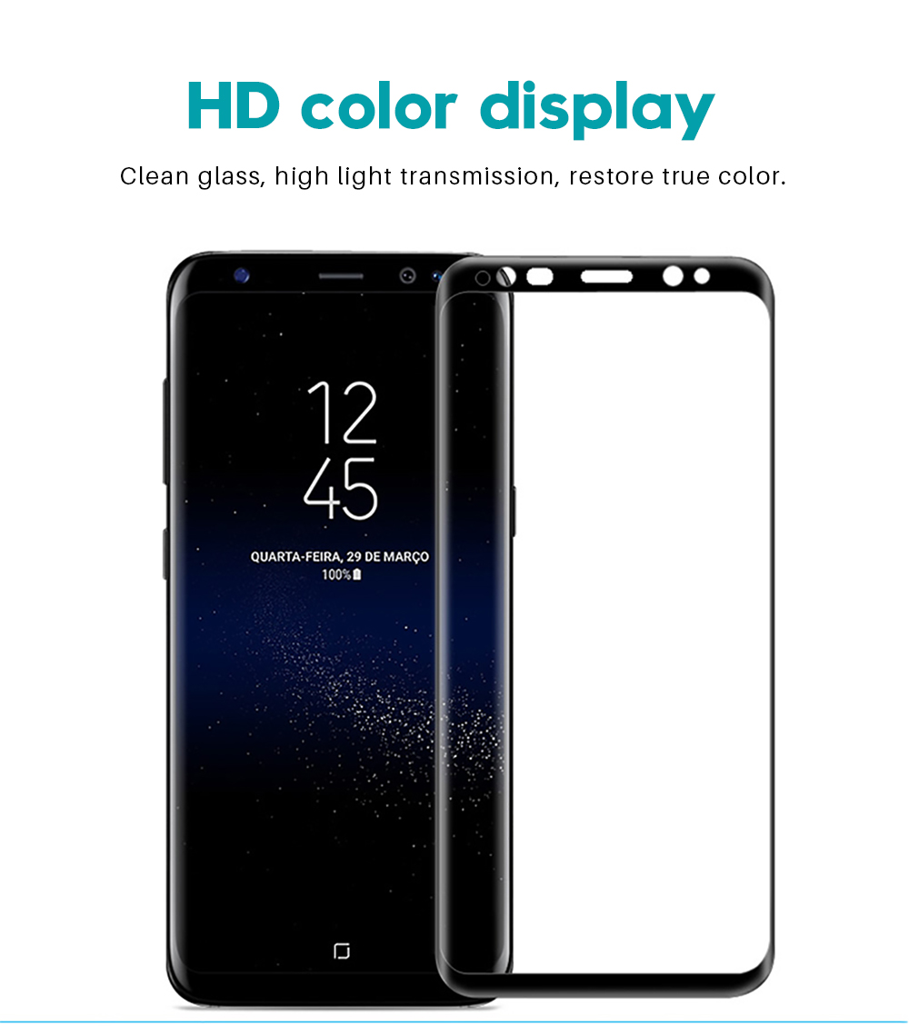 Tempered 9D Curved Glass Film For Samsung Galaxy Note 8 9 S9 S8 Plus S7 Edge Screen Protector For Samsung A6 A8 Plus 2018