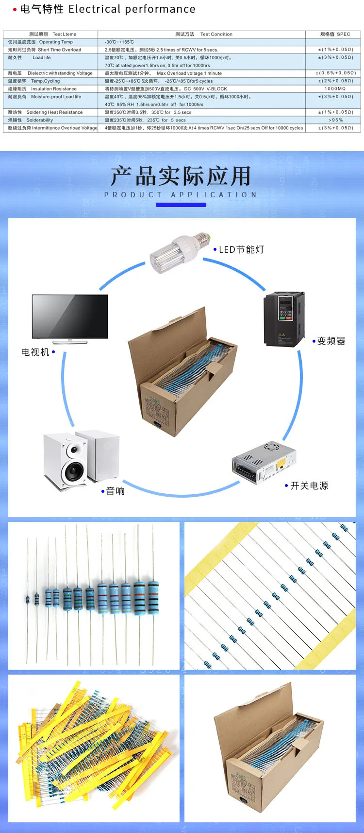50pcs 1/2W Metal Film Resistor 1 1.2 1.5 10 12 15 100 120 150 R K Ohm 1K2 1K5 1% 0.5W Five-color Ring Resistance 1K 10K 100K 10R