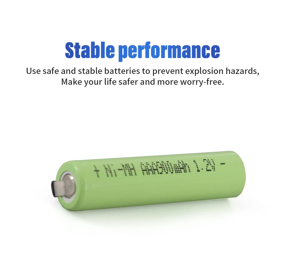 1.2V AAA Rechargeable Battery 900mah Ni-MH Nimh Cell Green Shell with Welding Tabs for Philips Electric Shaver Razor Toothbrush